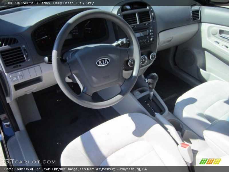 Deep Ocean Blue / Gray 2008 Kia Spectra EX Sedan