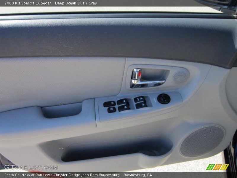 Deep Ocean Blue / Gray 2008 Kia Spectra EX Sedan