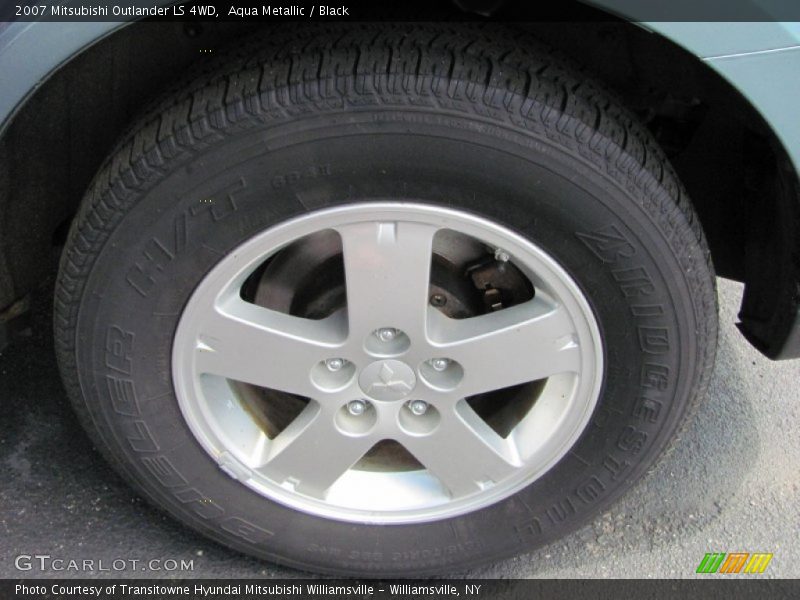 Aqua Metallic / Black 2007 Mitsubishi Outlander LS 4WD