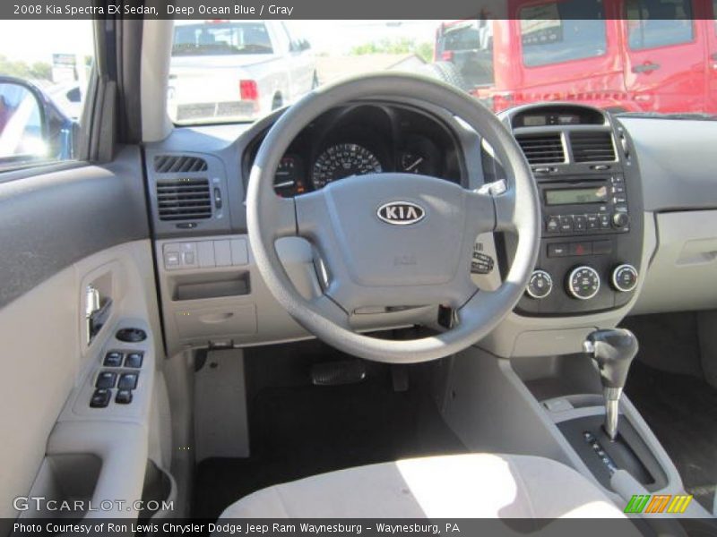 Deep Ocean Blue / Gray 2008 Kia Spectra EX Sedan