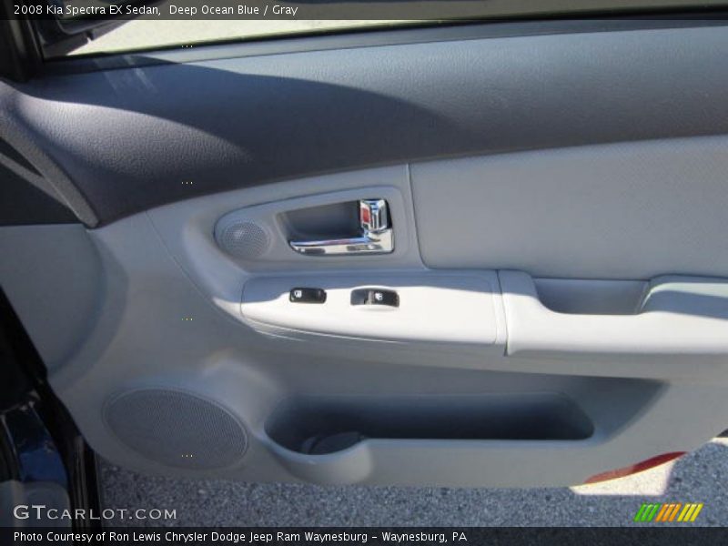 Deep Ocean Blue / Gray 2008 Kia Spectra EX Sedan