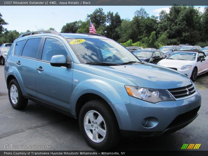 Aqua Metallic / Black 2007 Mitsubishi Outlander LS 4WD
