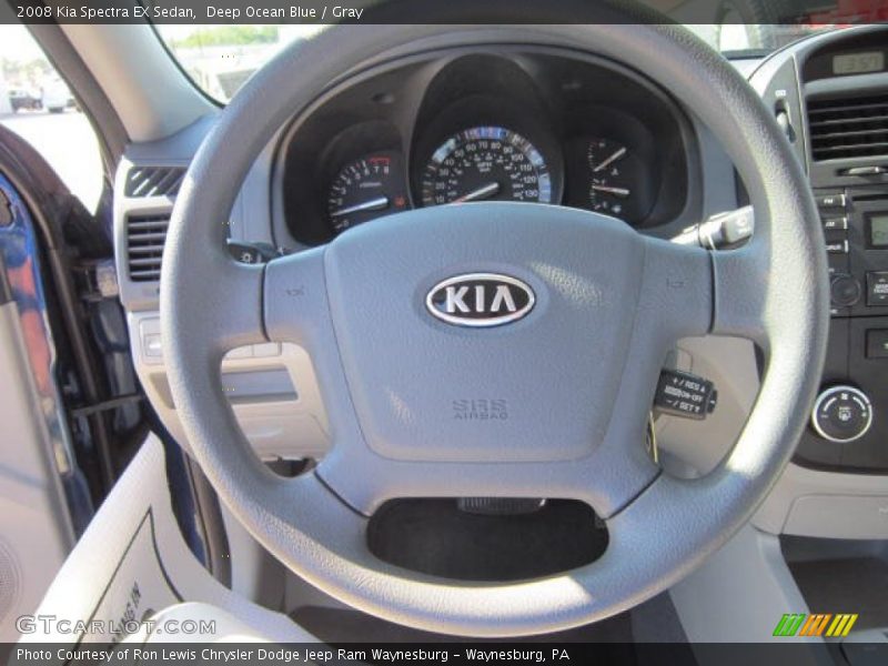 Deep Ocean Blue / Gray 2008 Kia Spectra EX Sedan