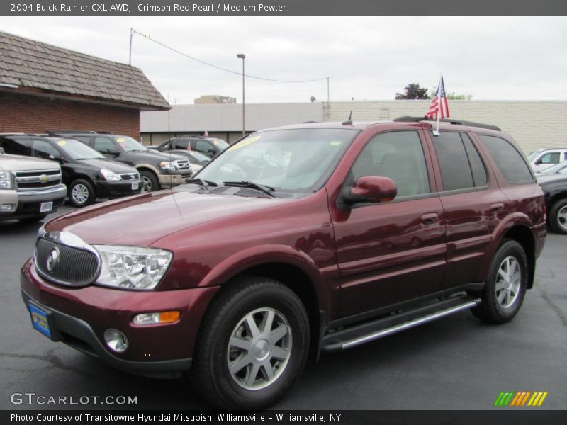 Crimson Red Pearl / Medium Pewter 2004 Buick Rainier CXL AWD
