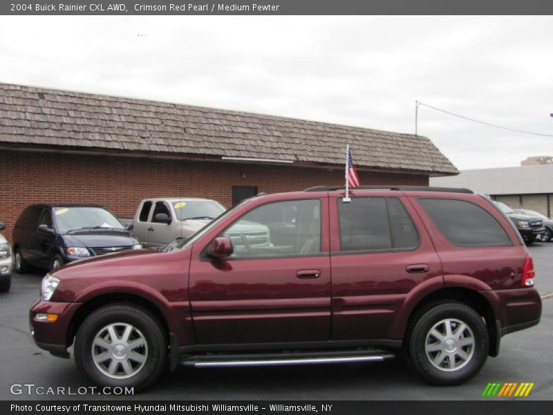 Crimson Red Pearl / Medium Pewter 2004 Buick Rainier CXL AWD