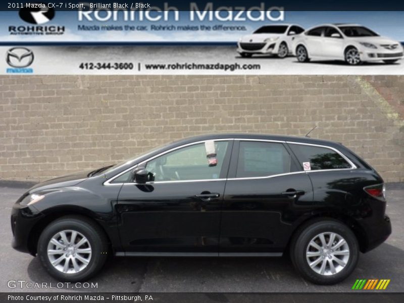 Brilliant Black / Black 2011 Mazda CX-7 i Sport