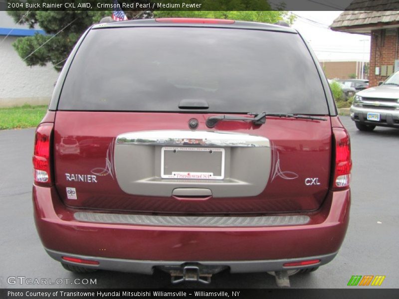 Crimson Red Pearl / Medium Pewter 2004 Buick Rainier CXL AWD