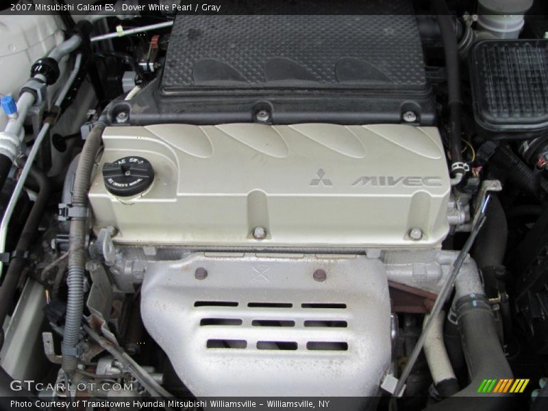 Dover White Pearl / Gray 2007 Mitsubishi Galant ES