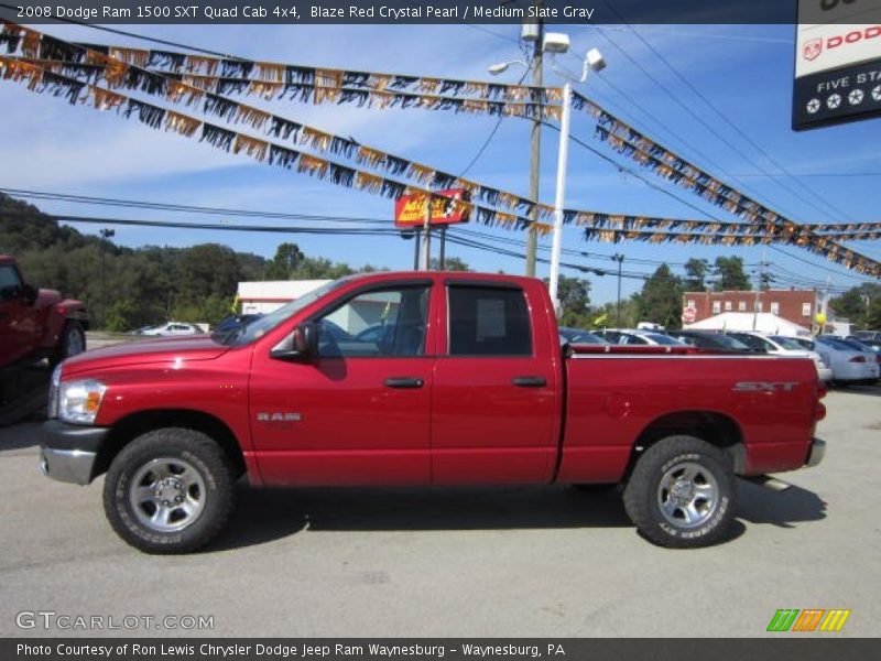  2008 Ram 1500 SXT Quad Cab 4x4 Blaze Red Crystal Pearl