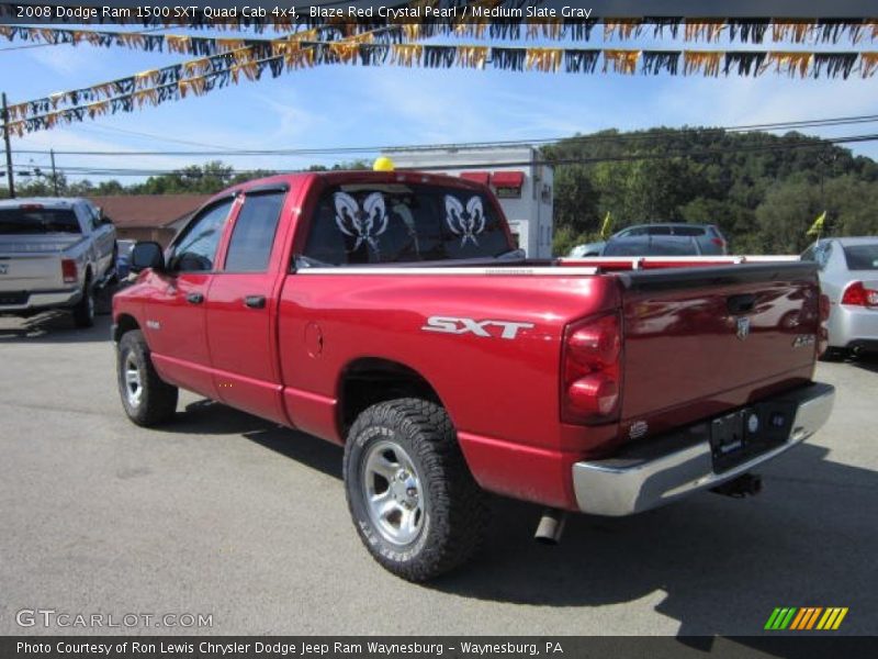 Blaze Red Crystal Pearl / Medium Slate Gray 2008 Dodge Ram 1500 SXT Quad Cab 4x4