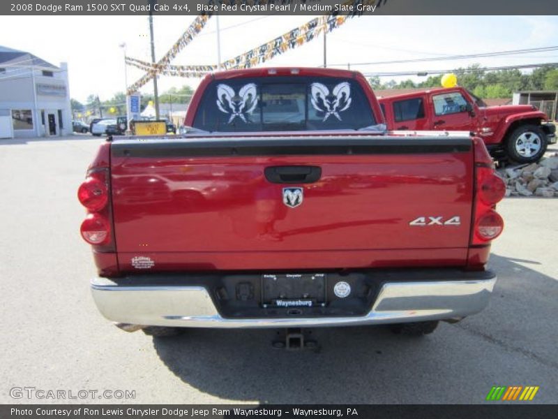 Blaze Red Crystal Pearl / Medium Slate Gray 2008 Dodge Ram 1500 SXT Quad Cab 4x4