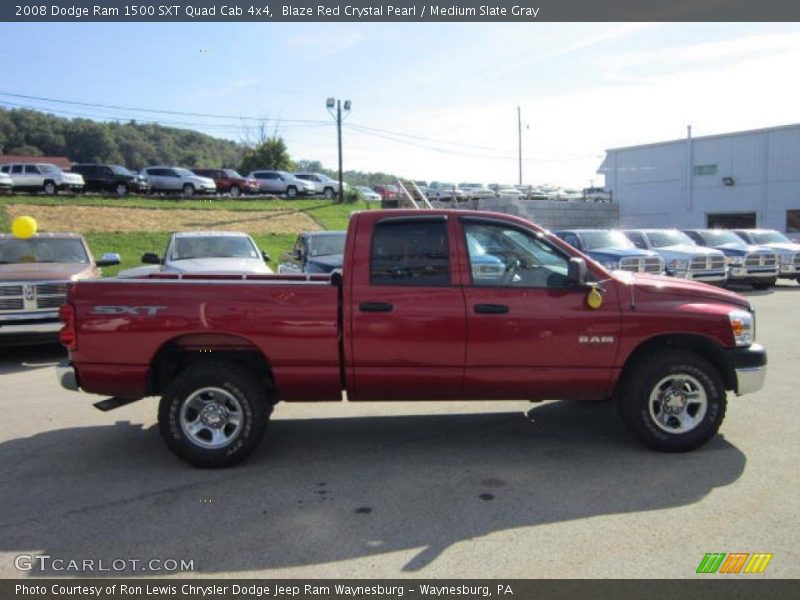 Blaze Red Crystal Pearl / Medium Slate Gray 2008 Dodge Ram 1500 SXT Quad Cab 4x4