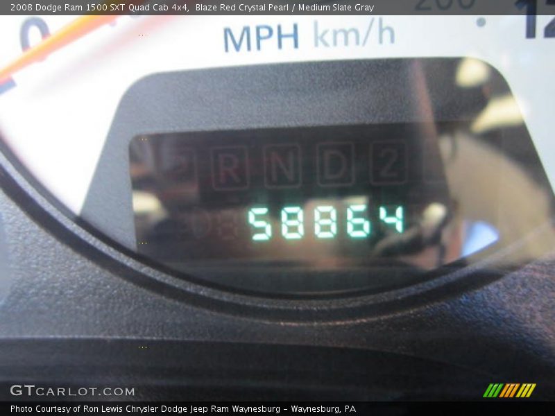 Blaze Red Crystal Pearl / Medium Slate Gray 2008 Dodge Ram 1500 SXT Quad Cab 4x4