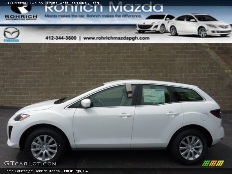 Crystal White Pearl Mica / Sand 2011 Mazda CX-7 i SV