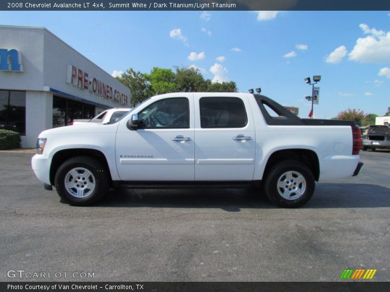 Summit White / Dark Titanium/Light Titanium 2008 Chevrolet Avalanche LT 4x4