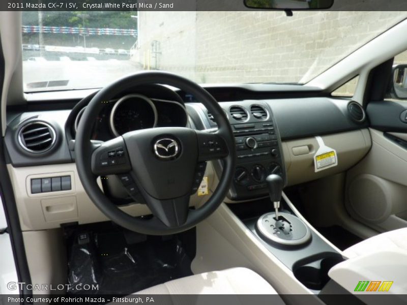 Crystal White Pearl Mica / Sand 2011 Mazda CX-7 i SV