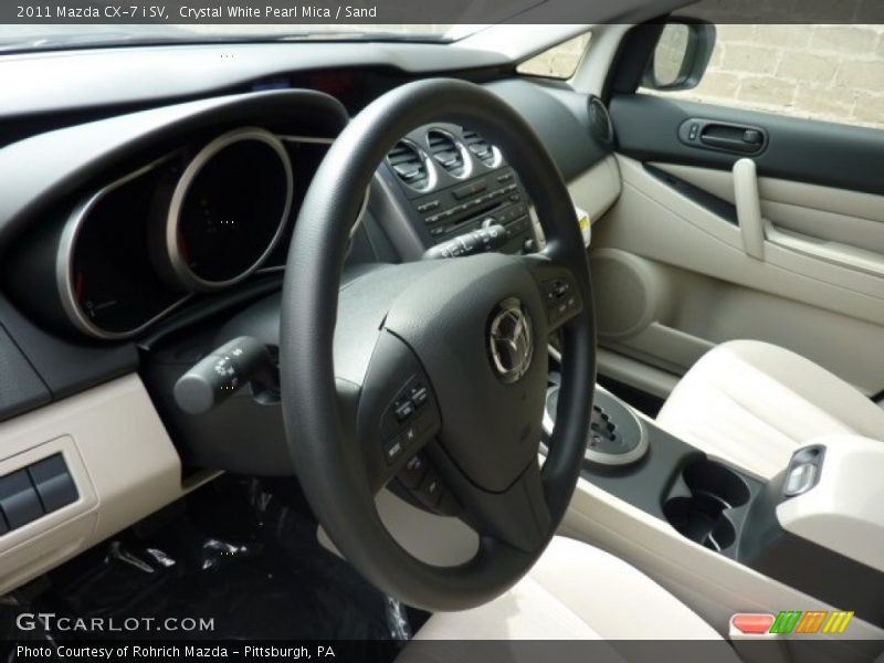 Crystal White Pearl Mica / Sand 2011 Mazda CX-7 i SV