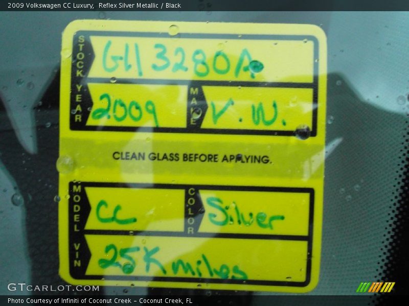 Reflex Silver Metallic / Black 2009 Volkswagen CC Luxury