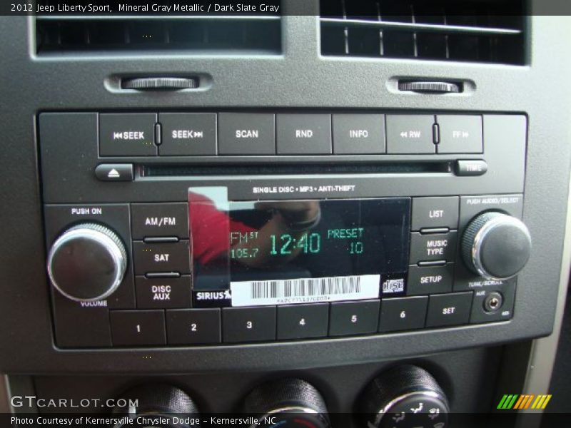 Mineral Gray Metallic / Dark Slate Gray 2012 Jeep Liberty Sport