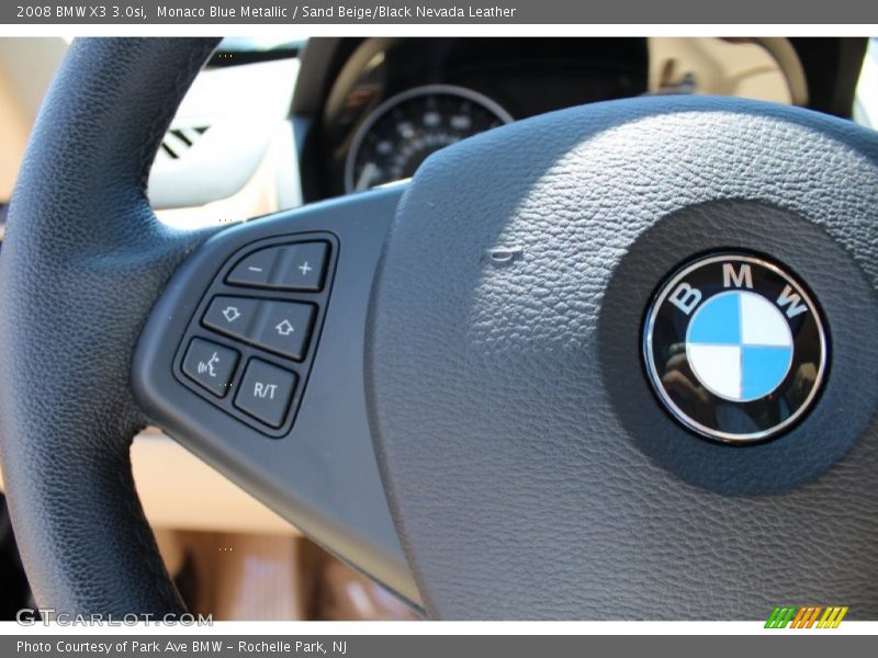 Monaco Blue Metallic / Sand Beige/Black Nevada Leather 2008 BMW X3 3.0si