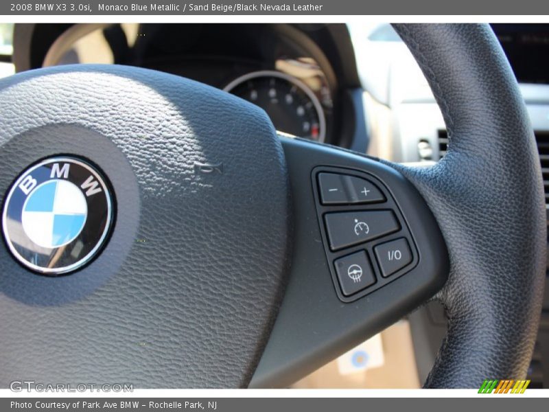 Monaco Blue Metallic / Sand Beige/Black Nevada Leather 2008 BMW X3 3.0si