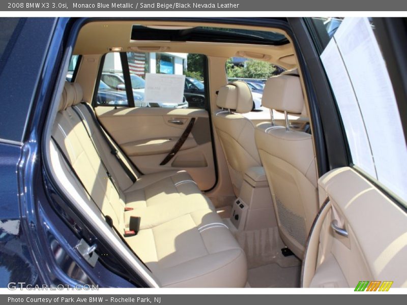 Monaco Blue Metallic / Sand Beige/Black Nevada Leather 2008 BMW X3 3.0si