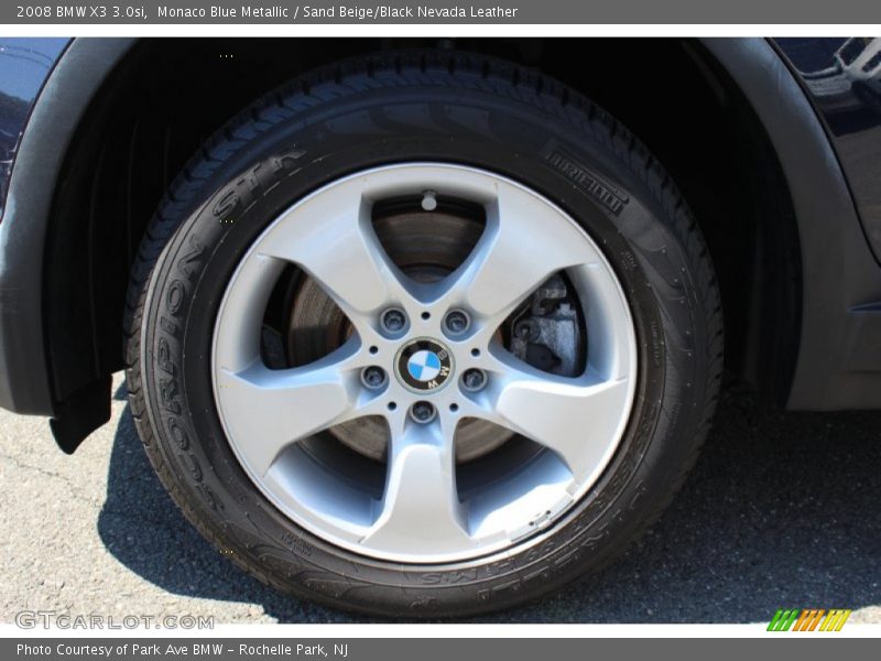 Monaco Blue Metallic / Sand Beige/Black Nevada Leather 2008 BMW X3 3.0si