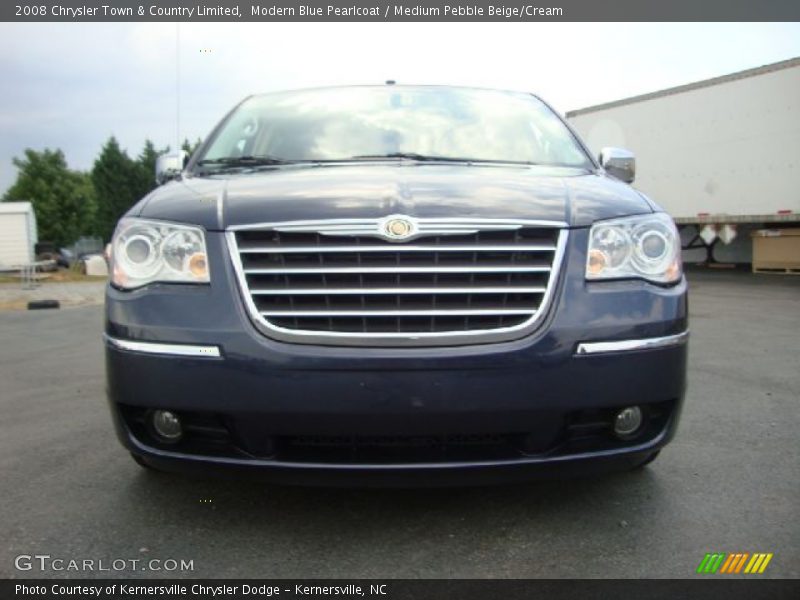 Modern Blue Pearlcoat / Medium Pebble Beige/Cream 2008 Chrysler Town & Country Limited