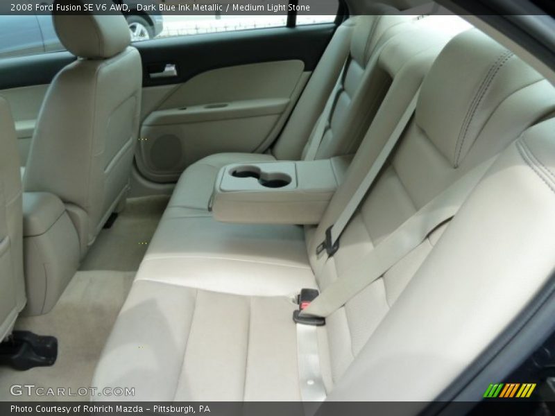 Dark Blue Ink Metallic / Medium Light Stone 2008 Ford Fusion SE V6 AWD