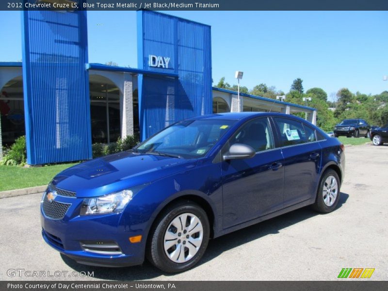 Blue Topaz Metallic / Jet Black/Medium Titanium 2012 Chevrolet Cruze LS