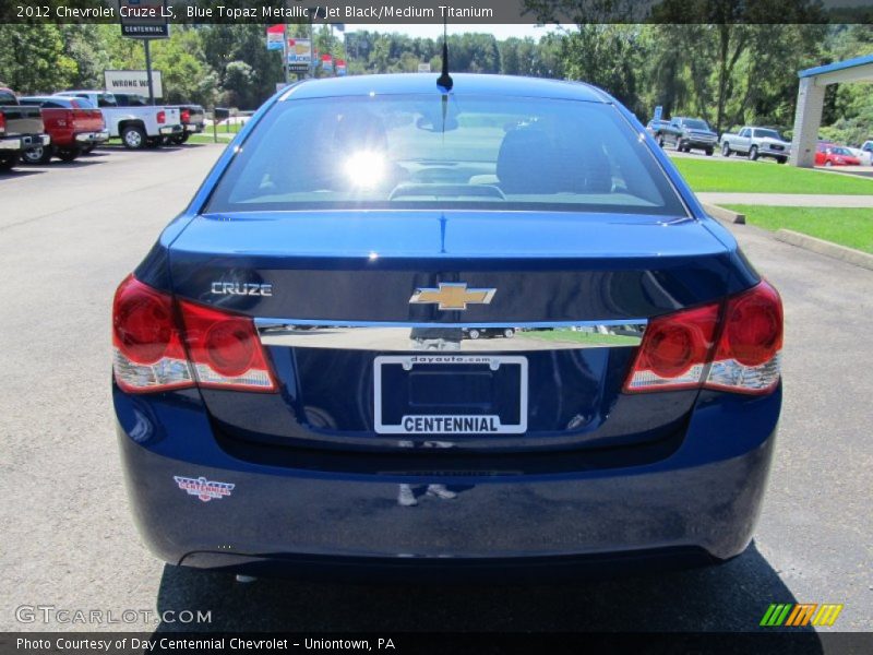 Blue Topaz Metallic / Jet Black/Medium Titanium 2012 Chevrolet Cruze LS