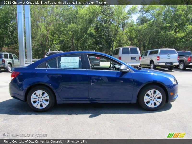 Blue Topaz Metallic / Jet Black/Medium Titanium 2012 Chevrolet Cruze LS