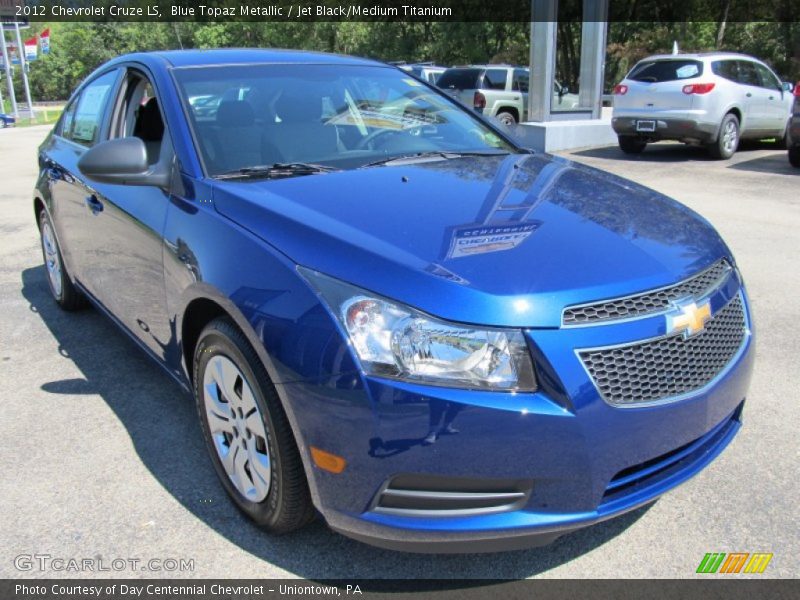 Blue Topaz Metallic / Jet Black/Medium Titanium 2012 Chevrolet Cruze LS
