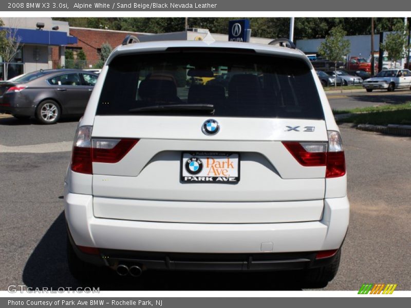 Alpine White / Sand Beige/Black Nevada Leather 2008 BMW X3 3.0si