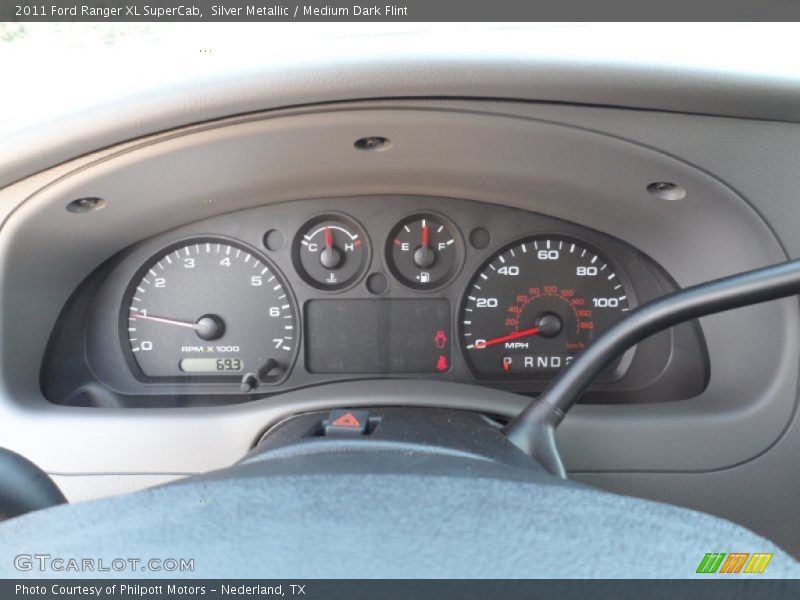 Silver Metallic / Medium Dark Flint 2011 Ford Ranger XL SuperCab