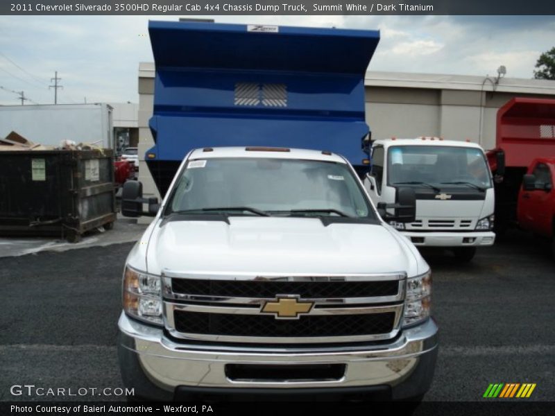 Summit White / Dark Titanium 2011 Chevrolet Silverado 3500HD Regular Cab 4x4 Chassis Dump Truck