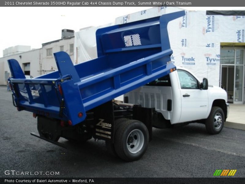 Summit White / Dark Titanium 2011 Chevrolet Silverado 3500HD Regular Cab 4x4 Chassis Dump Truck