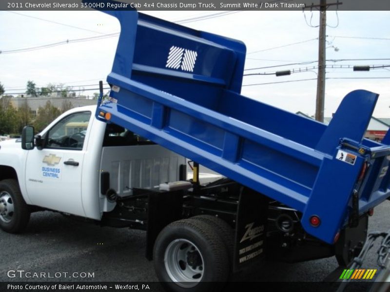 Summit White / Dark Titanium 2011 Chevrolet Silverado 3500HD Regular Cab 4x4 Chassis Dump Truck