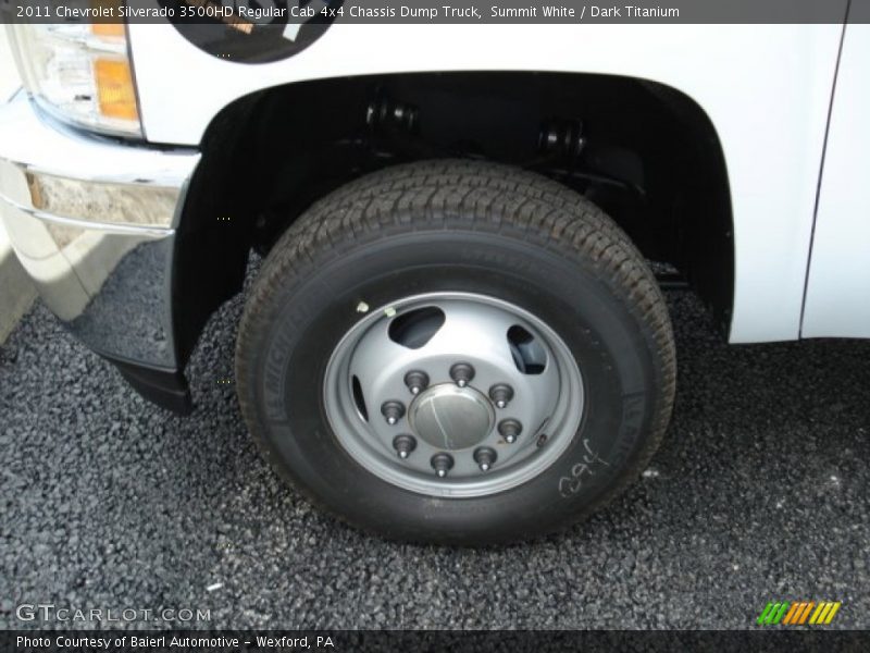 Summit White / Dark Titanium 2011 Chevrolet Silverado 3500HD Regular Cab 4x4 Chassis Dump Truck