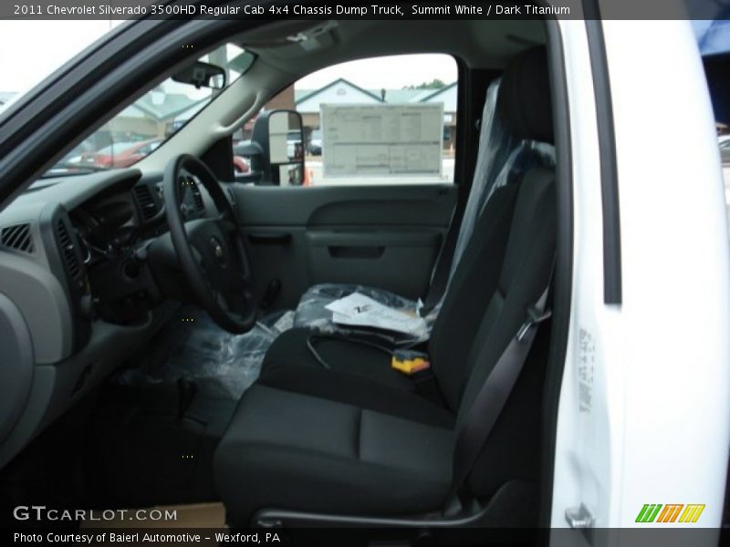 Summit White / Dark Titanium 2011 Chevrolet Silverado 3500HD Regular Cab 4x4 Chassis Dump Truck