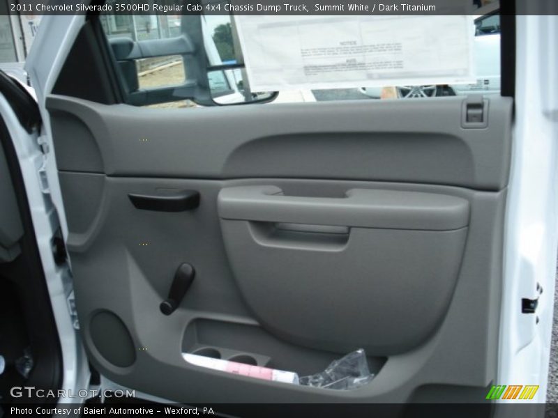 Summit White / Dark Titanium 2011 Chevrolet Silverado 3500HD Regular Cab 4x4 Chassis Dump Truck