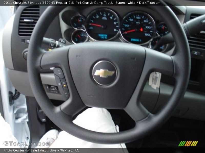 Summit White / Dark Titanium 2011 Chevrolet Silverado 3500HD Regular Cab 4x4 Chassis Dump Truck