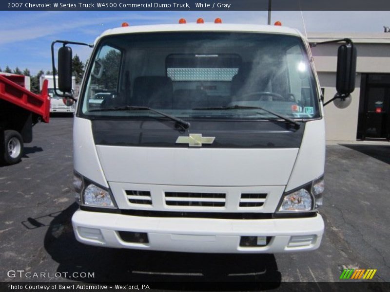 White / Gray 2007 Chevrolet W Series Truck W4500 Commercial Dump Truck