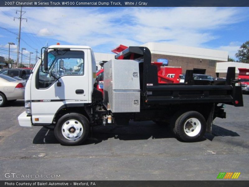 White / Gray 2007 Chevrolet W Series Truck W4500 Commercial Dump Truck
