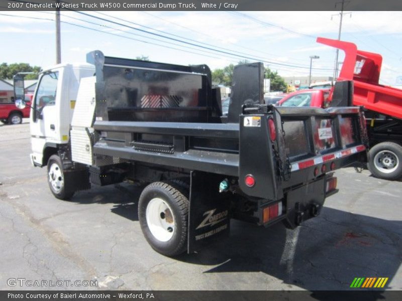 White / Gray 2007 Chevrolet W Series Truck W4500 Commercial Dump Truck