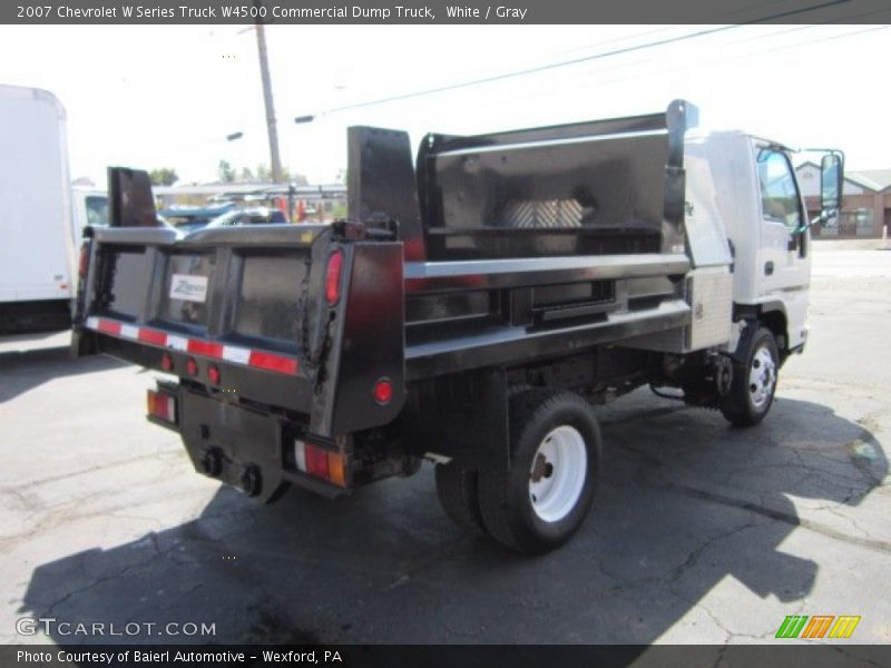 White / Gray 2007 Chevrolet W Series Truck W4500 Commercial Dump Truck