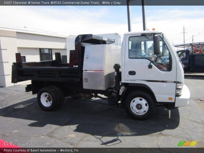 White / Gray 2007 Chevrolet W Series Truck W4500 Commercial Dump Truck