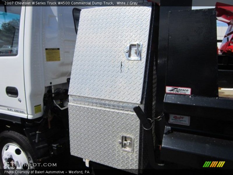 White / Gray 2007 Chevrolet W Series Truck W4500 Commercial Dump Truck