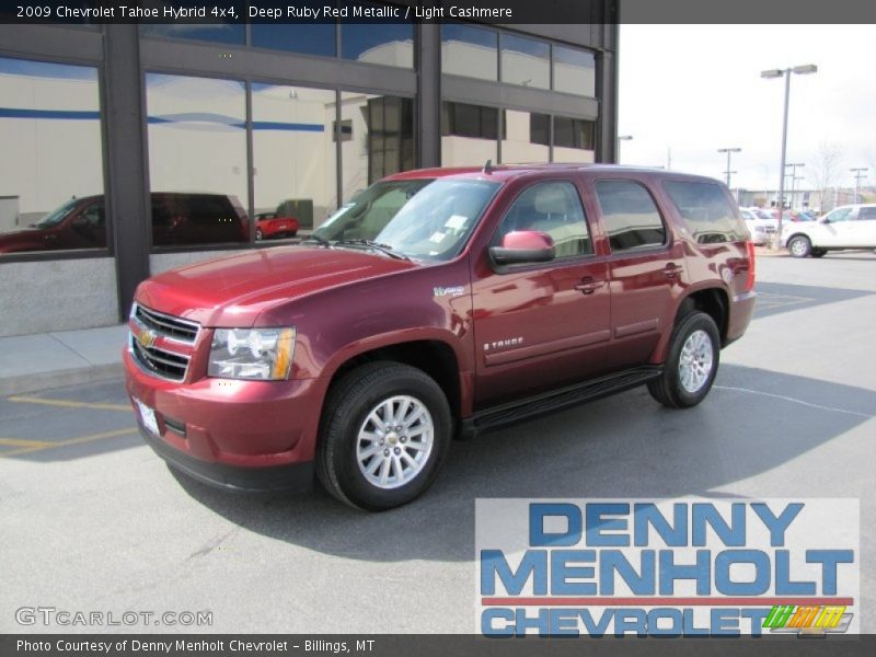 Deep Ruby Red Metallic / Light Cashmere 2009 Chevrolet Tahoe Hybrid 4x4
