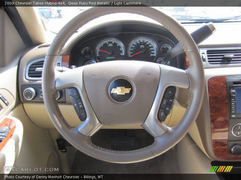 Deep Ruby Red Metallic / Light Cashmere 2009 Chevrolet Tahoe Hybrid 4x4